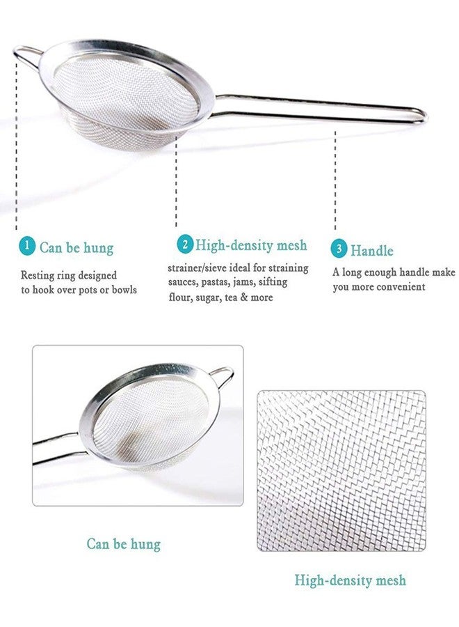 Tilak Venture Premium Stainless Steel Tea/Coffee Strainer for Kitchen Combo (2 Pcs, 9 &11 cm), Small and Big Size Tea Milk Chalni/Mesh - Image 3